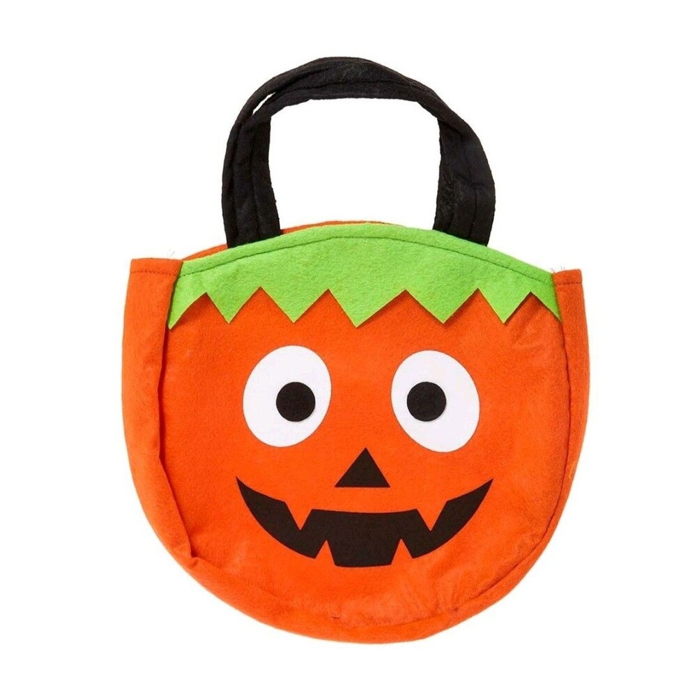 Novelty Treat Bag Party Bag Multicolored Silly Face Pumpkin Holiday Party Tote